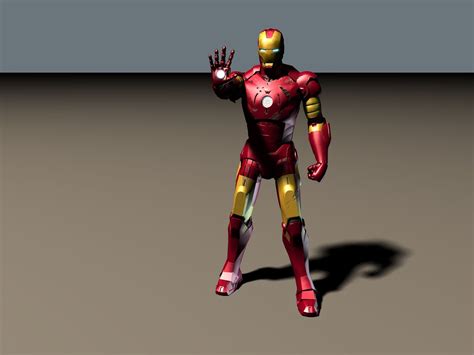 Iron Man 3D Model Template