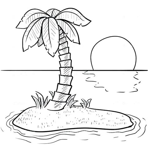 Island Coloring Pages for Vacation Themes