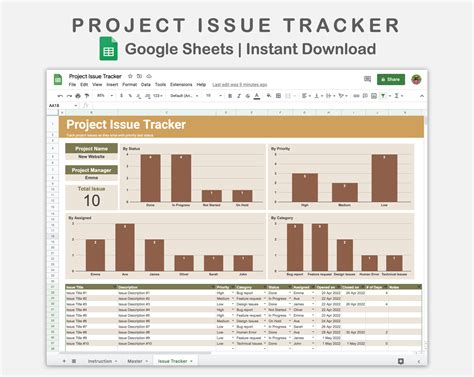 Issue Tracker Template Design