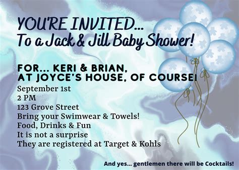 Jack and Jill digital invitations