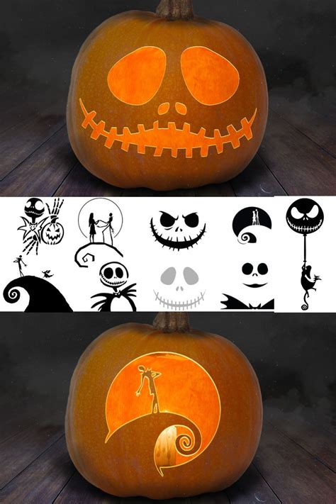 Jack Skellington Pumpkin Template 10