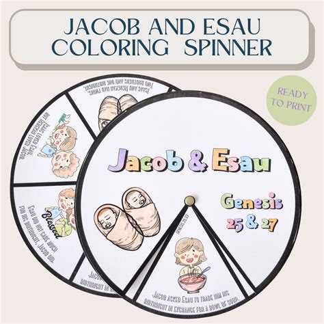 Jacob and Esau Printable 2