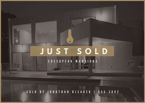 Just Sold Postcard Template 1