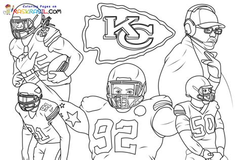 Kansas City Chiefs Player Coloring Page