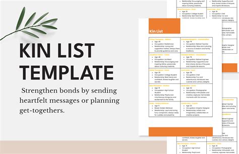 Kin List Organizer