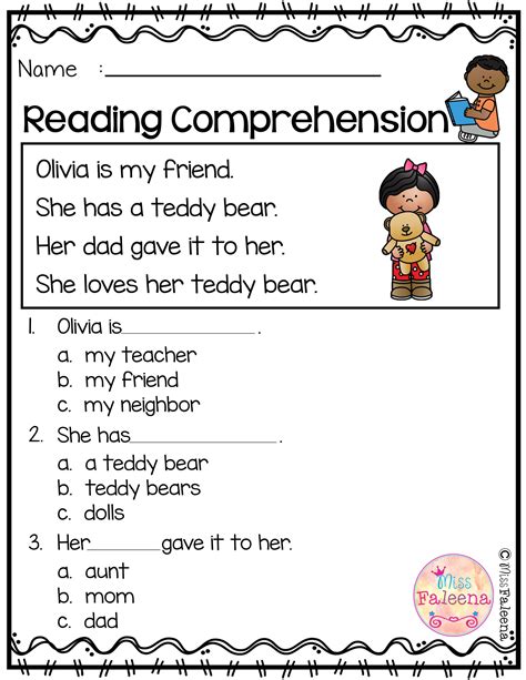 Kindergarten Reading Comprehension