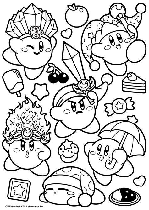 Websites offering free Kirby coloring pages