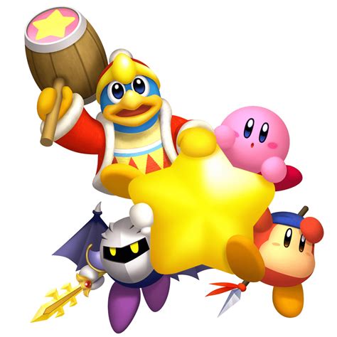 Kirby with his friends