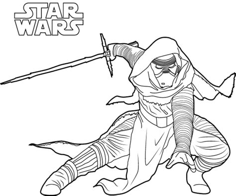 Kylo Ren Coloring Page