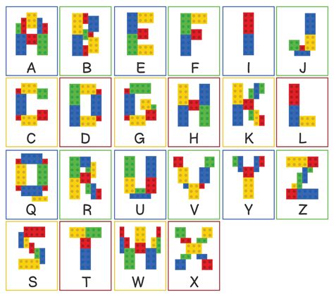 LEGO Printable Alphabet