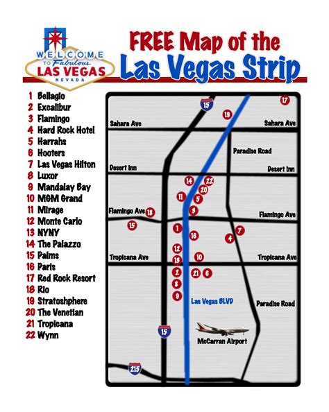 Las Vegas Strip Map