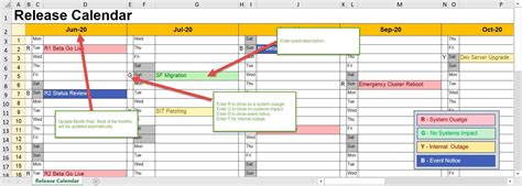 Launch Calendar Template Excel