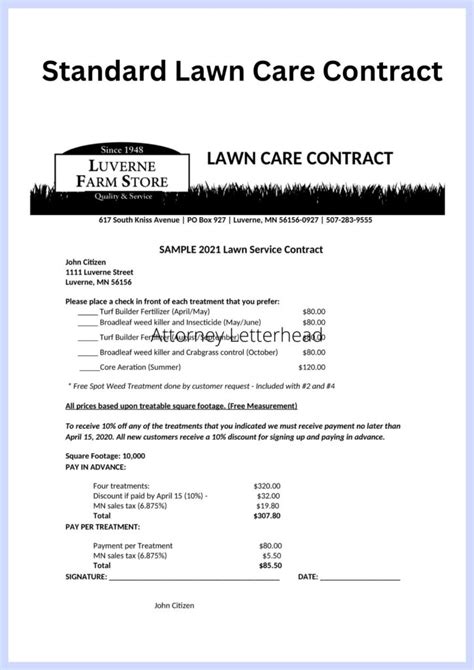 Lawn Care Contracts Benefits