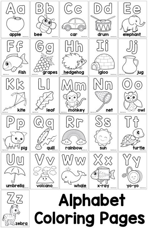 Learning Environment with Alphabet Coloring Pages