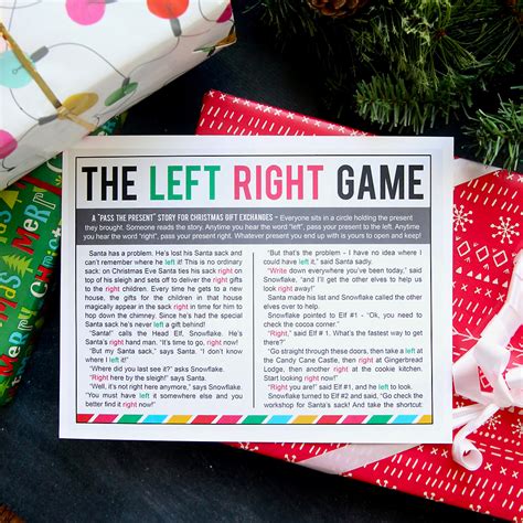 Left Right Christmas Game Ideas