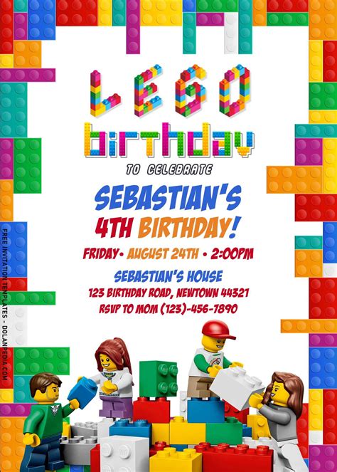 Lego Birthday Card Design Image 3