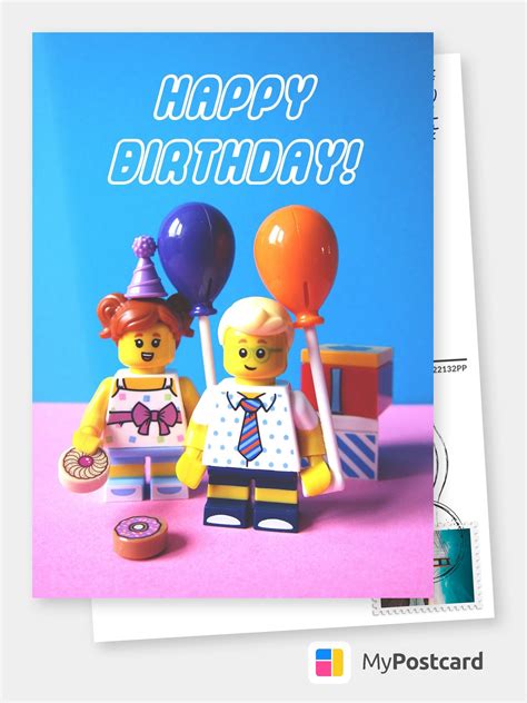 Lego Birthday Card Design Image 7