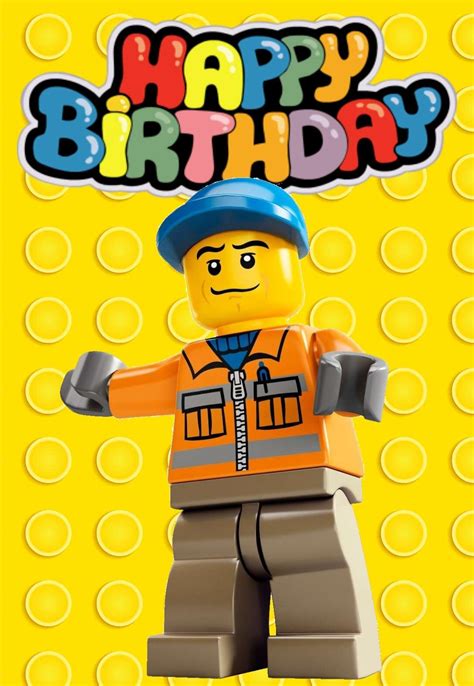 Lego Birthday Card Design Image 9