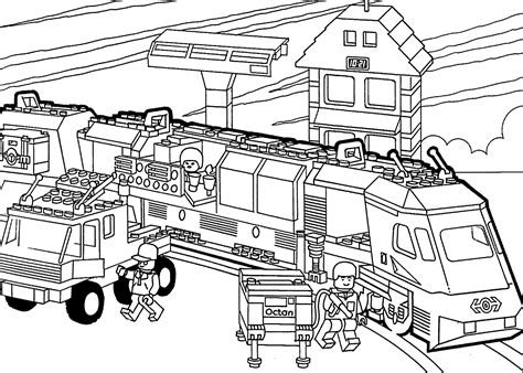 Lego City scenes for coloring