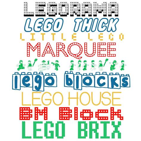 Lego Font Printable Template 2