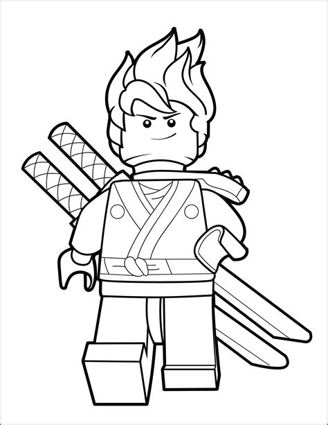 Lego Ninjago characters and scenes for coloring