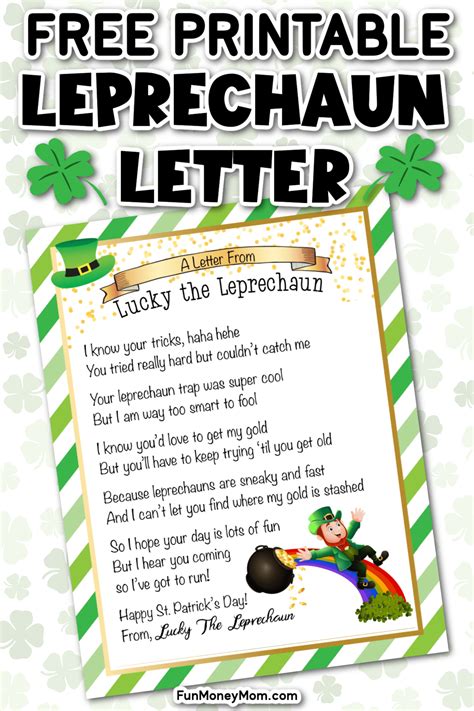 Leprechaun Letter Printable Example 10