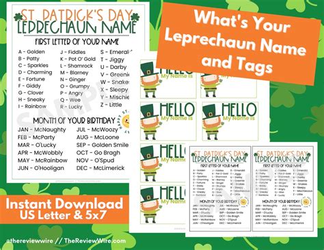 Leprechaun Name Tags