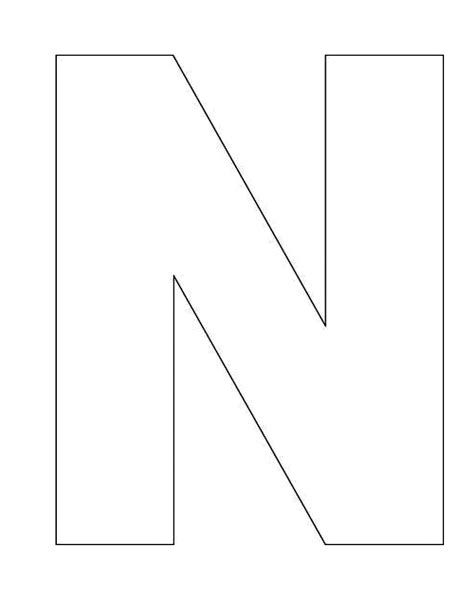 Letter N Template 10