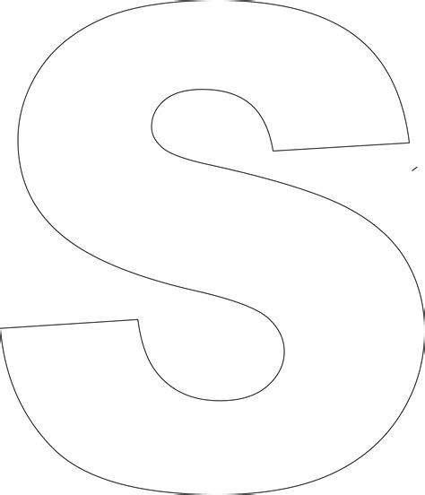 Letter S Stencil Template