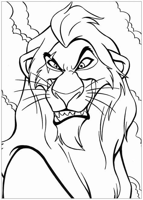 Lion King Coloring Pages Designed for Adults