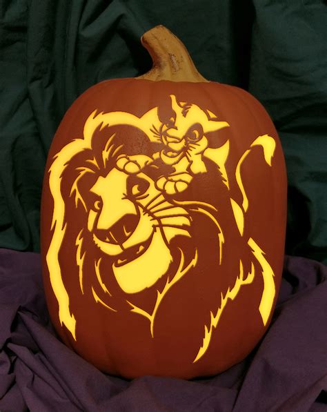 Lion King Pumpkin Design