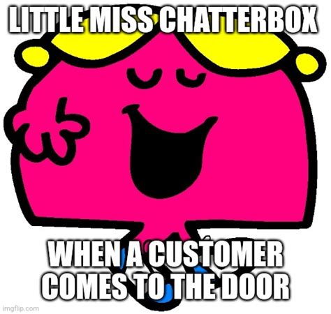 Little Miss Chatterbox talking about memes