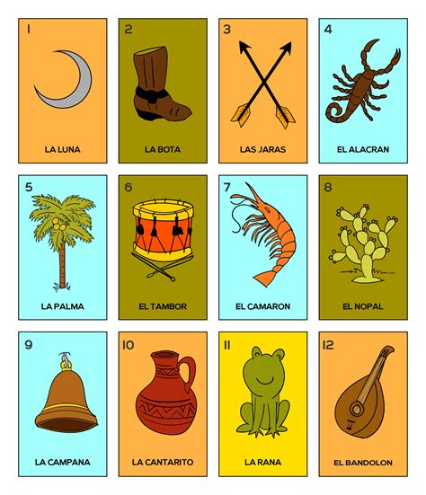 Loteria Bingo Sheets