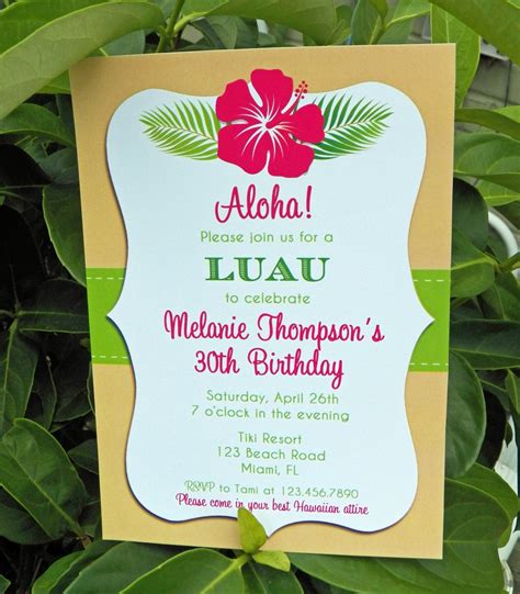 Luau Invitation Etiquette