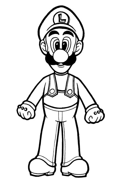 Luigi Coloring Adults 7