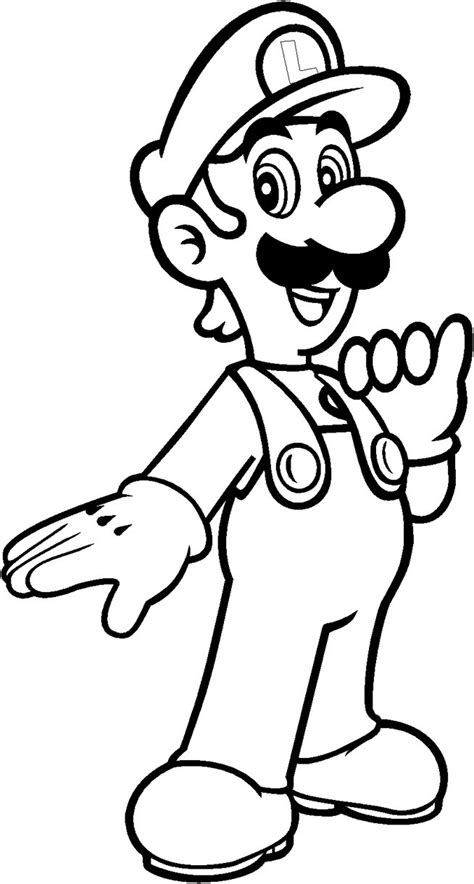 Luigi Coloring Pages 1