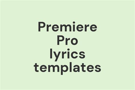 Lyrics Templates Image