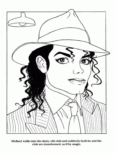 MJ Fan Art Coloring Page