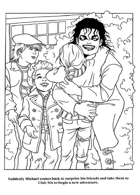 MJ Moonwalker Coloring Page