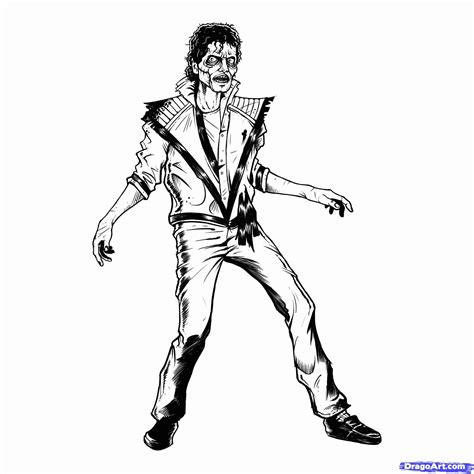 MJ Thriller Coloring Page