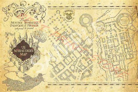 Marauders Map Prints Poster