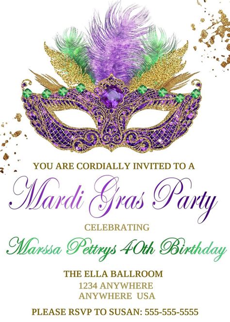 Mardi Gras Invitation Wording