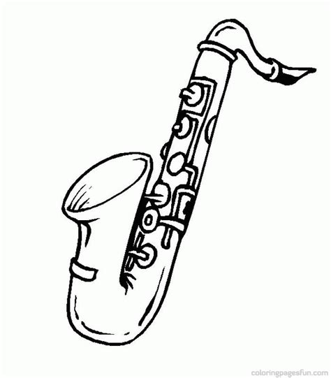 Mardi Gras Jazz Instruments Templates Coloring Pages