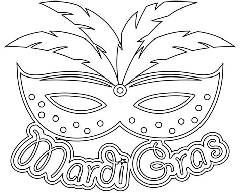 Mardi Gras Mask Coloring Pages