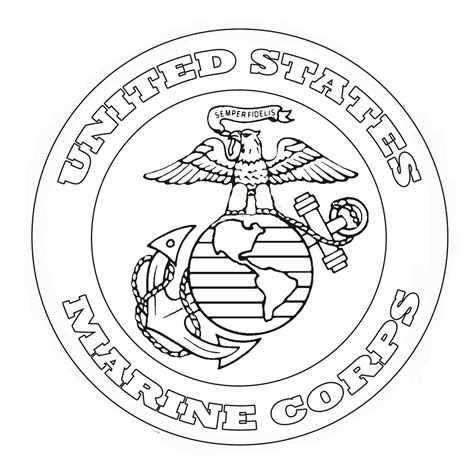 Marine Corps Coloring Pages Printable