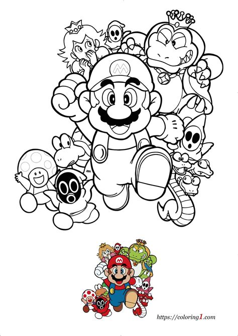 Mario coloring sheet image 4