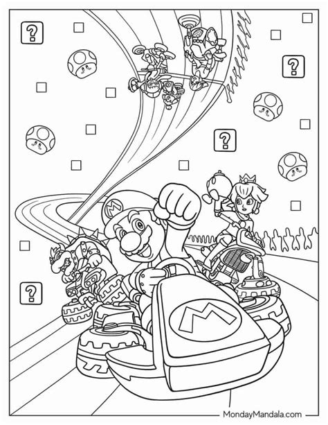 Mario Kart Tracks Coloring Pages