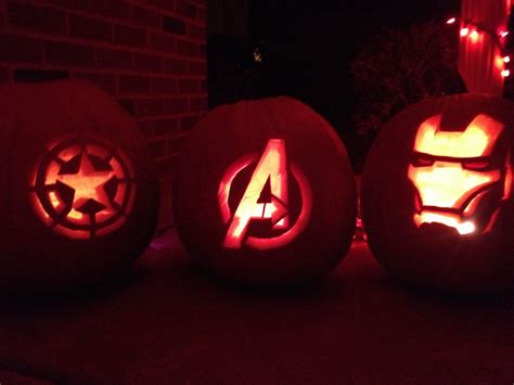 Marvel Heroes Pumpkin Design