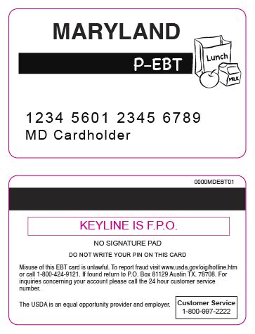 Maryland P-Ebt Card Image 5