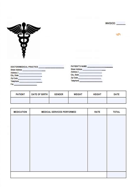 Medical Bill Template